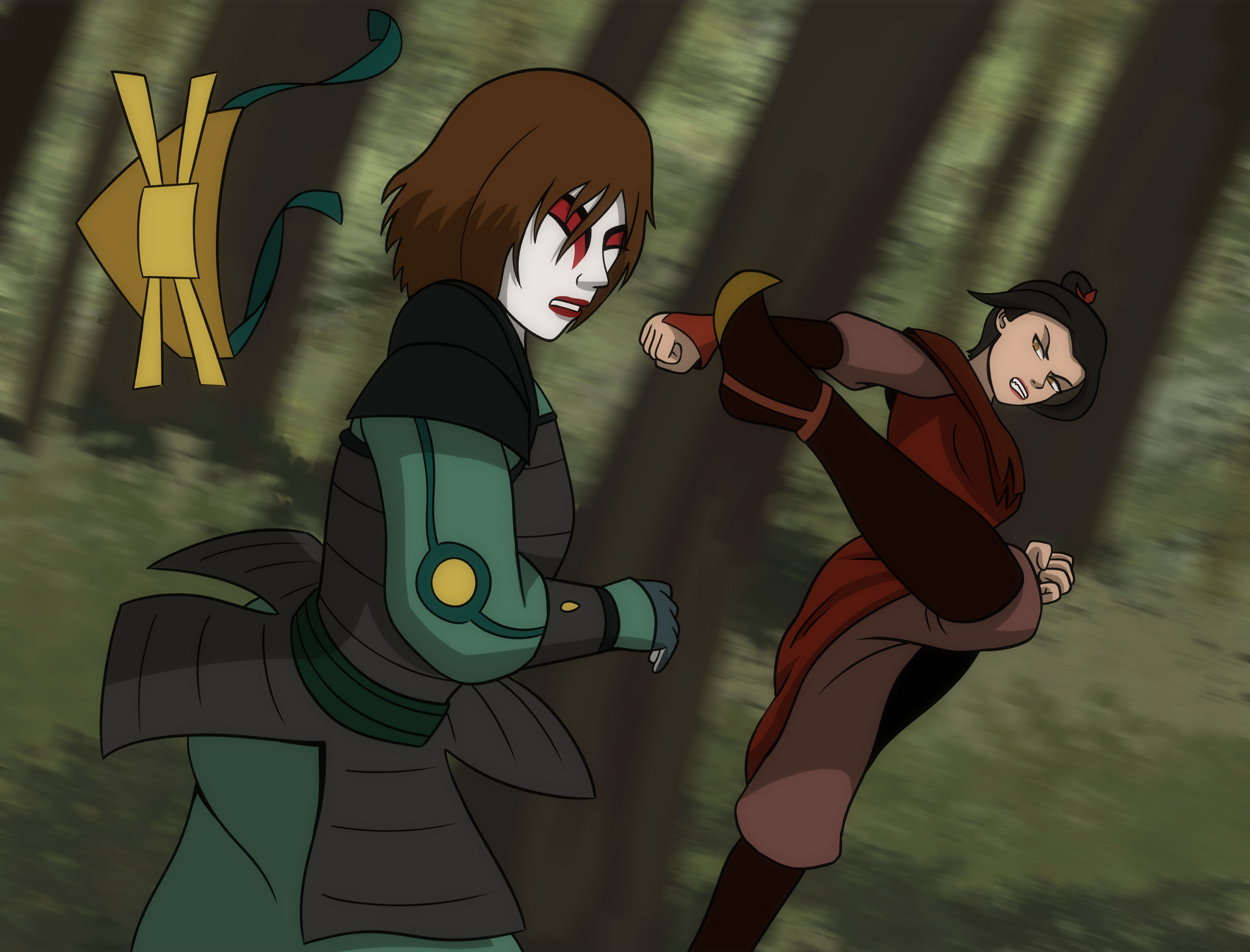 Azula vs. Suki by kkachi95 on DeviantArt Azula vs. Suki by kkachi95 on DeviantArt