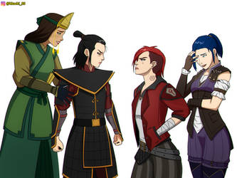 Kyoshi and Rangi meet Vi and Caitlyn