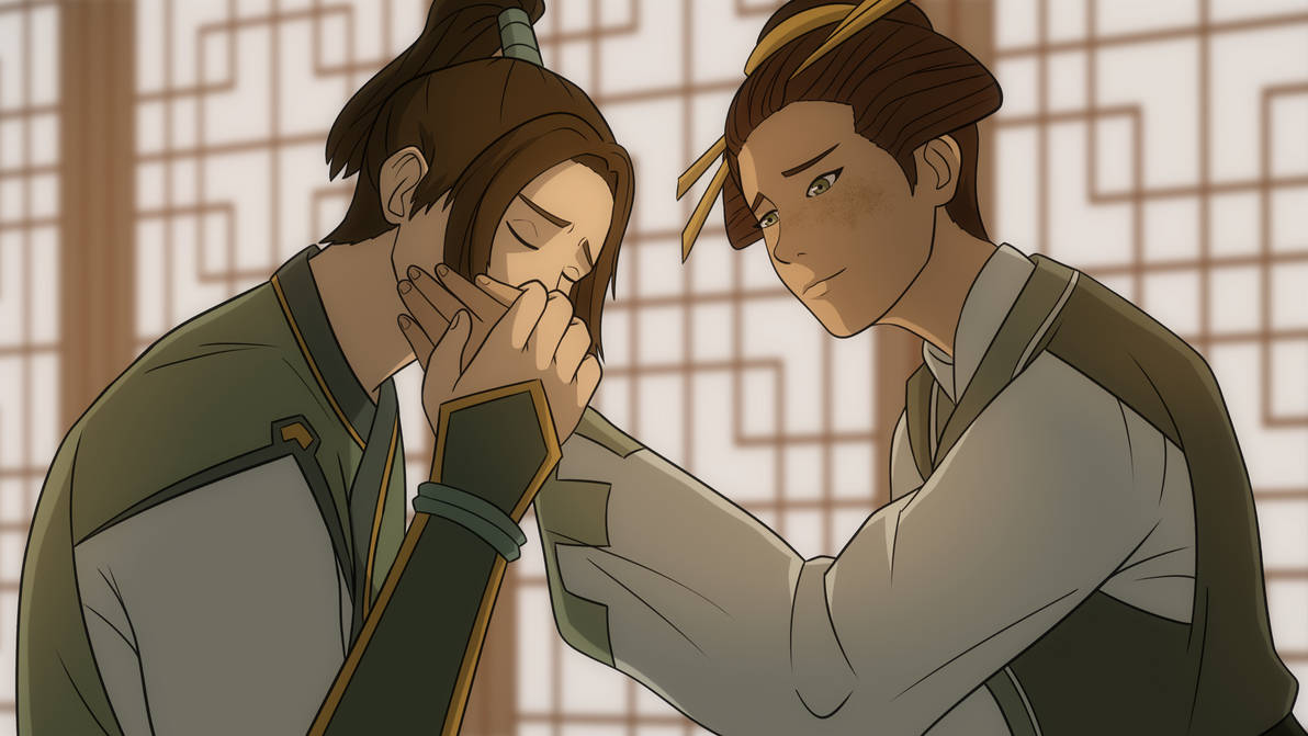 Yun nuzzles Kyoshi's hand | The Rise of Kyoshi by kkachi95 on DeviantArt