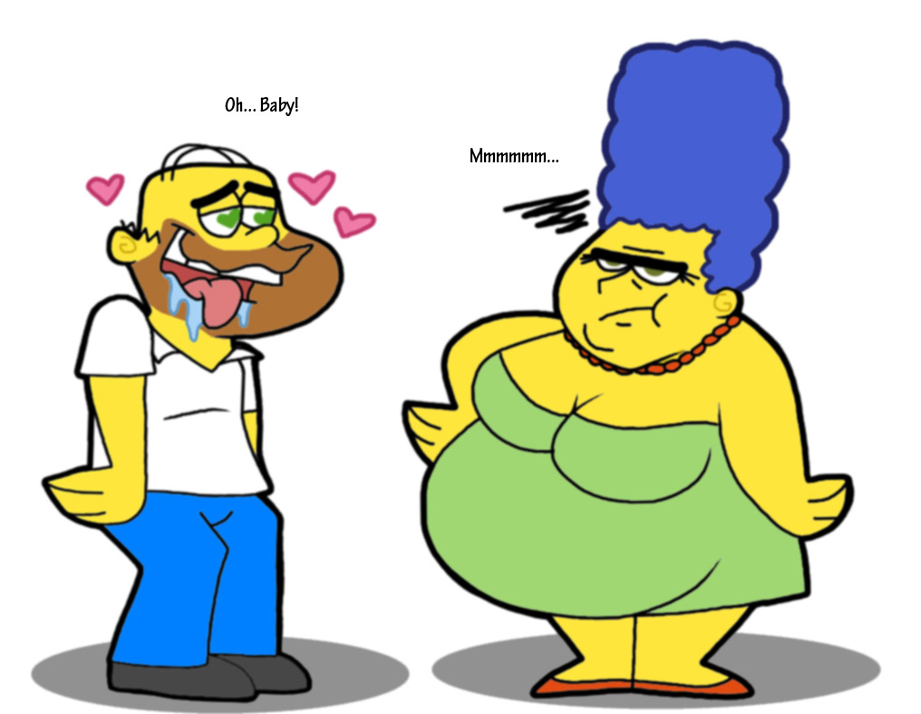 Skinny Homer and BBW Marge