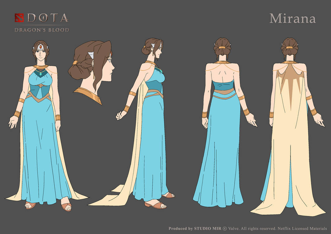 Mirana V2 Character Sheet Dota Dragon's Blood by michaelxgamingph on