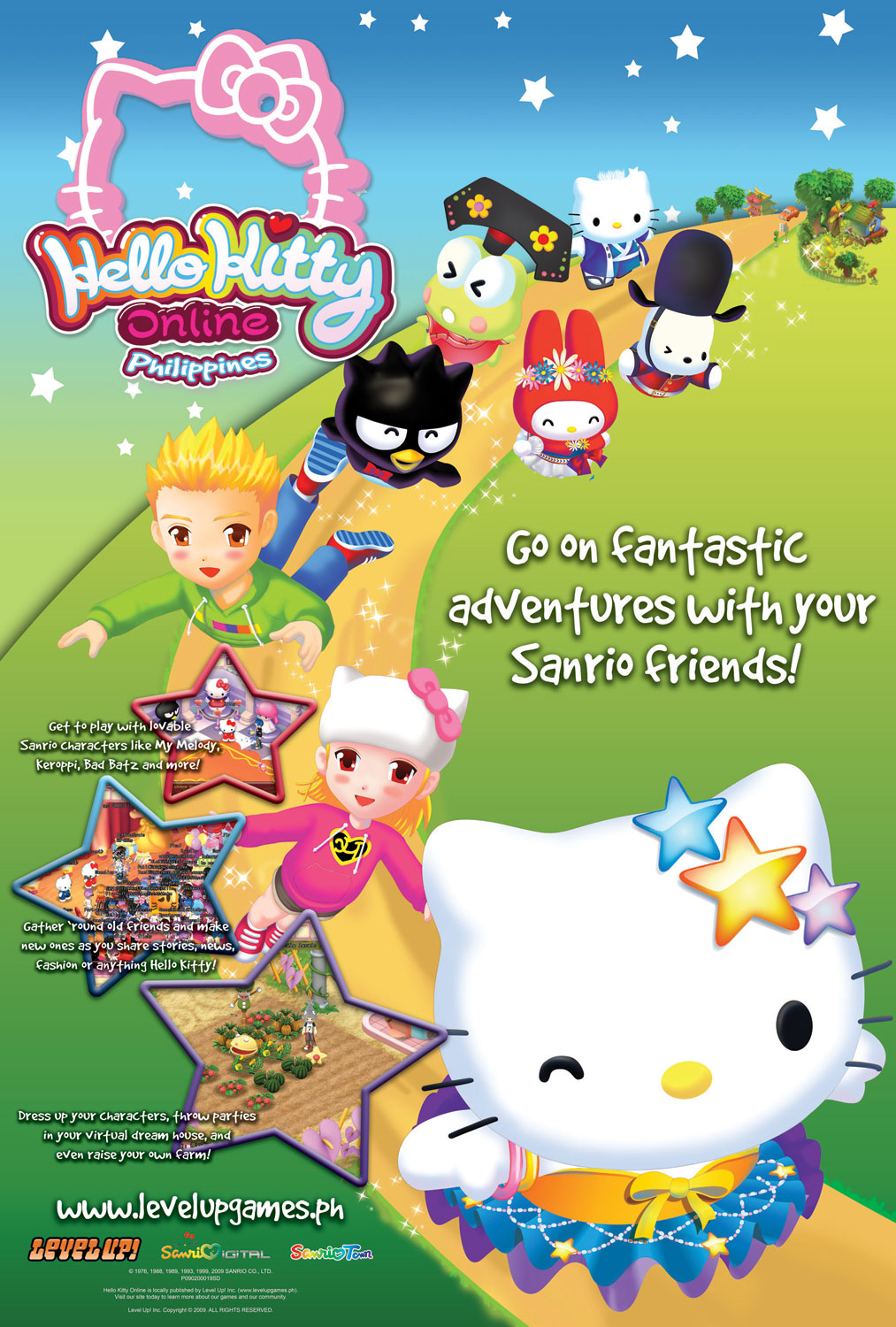 Hello Kitty, My Melody Badtz-Maru and other Sanrio characters at SanrioTown