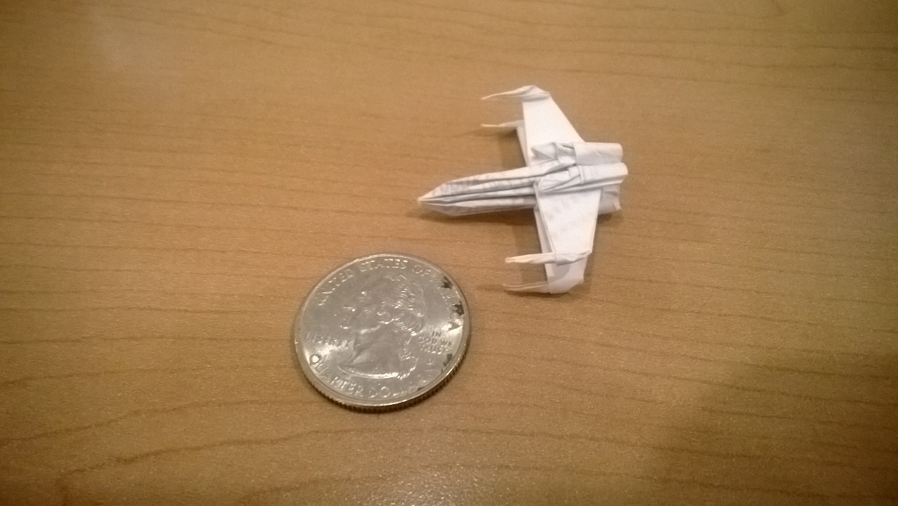 Tiny Origami X-Wing