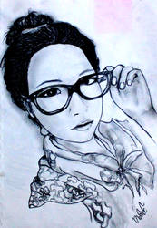 girl with a glasses