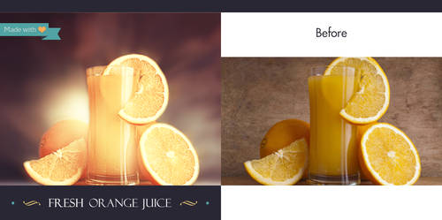 Orange juice retouch