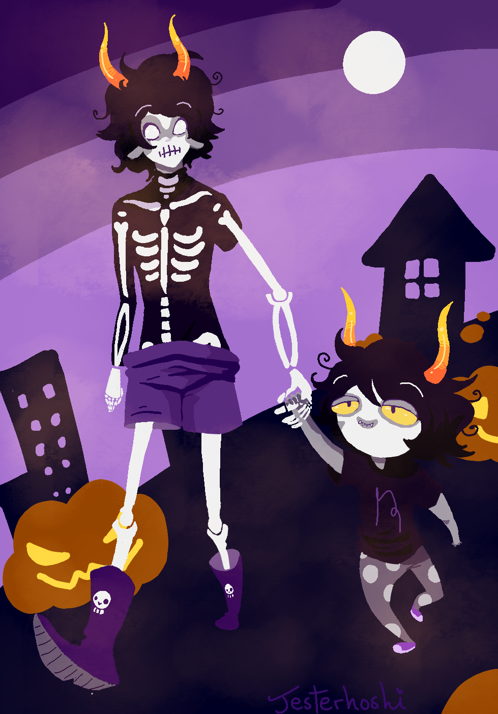 Mirthful Halloween walk