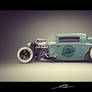 Ford Model A Coupe hot rod studio render