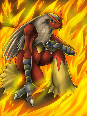 Blaziken in fire