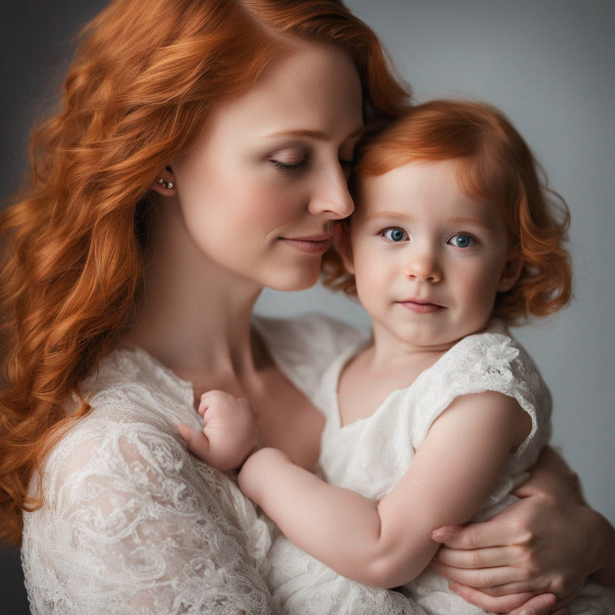 Mother daughter redhead elegant breastfeeding by suberous83 on DeviantArt