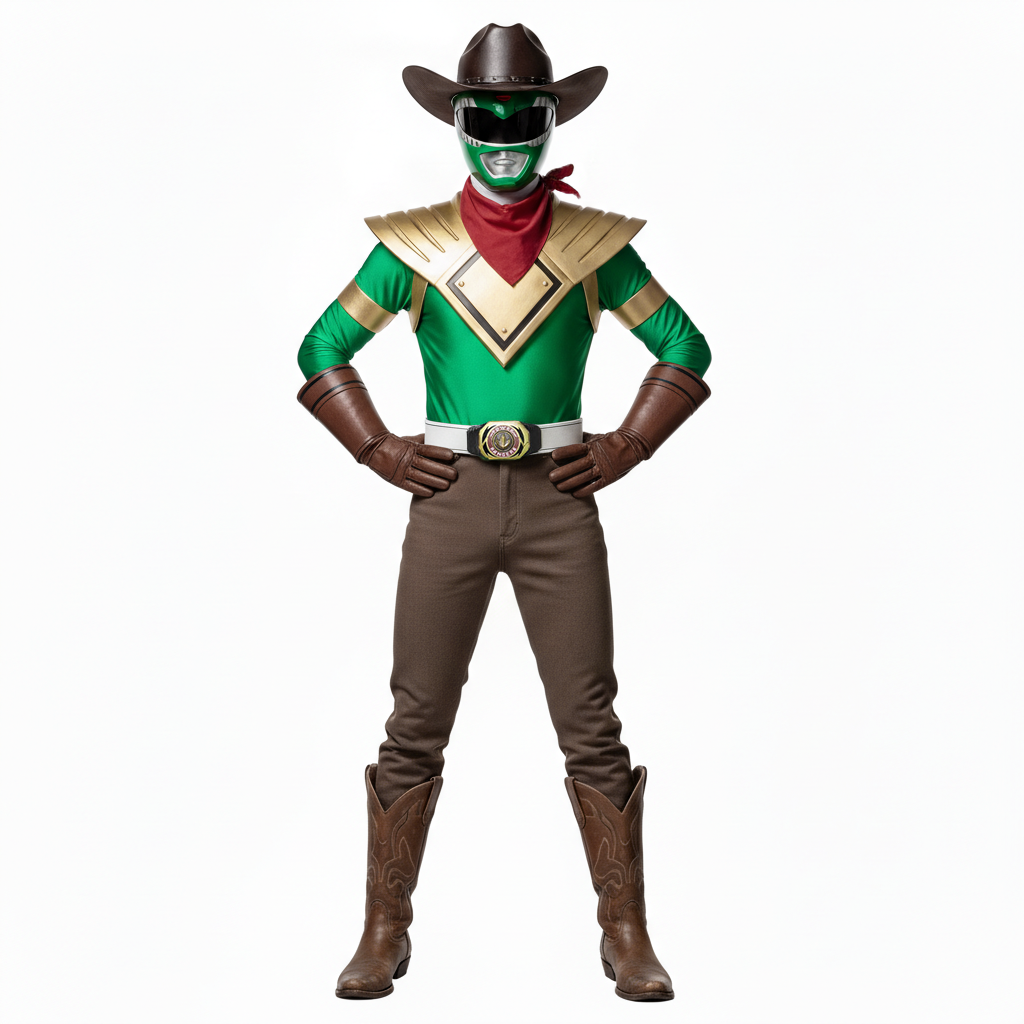 Green Ranger Western Green Wild West Ranger by dbartoche on DeviantArt