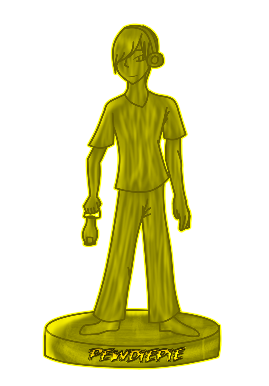 PewDiePie Golden Edition Statue