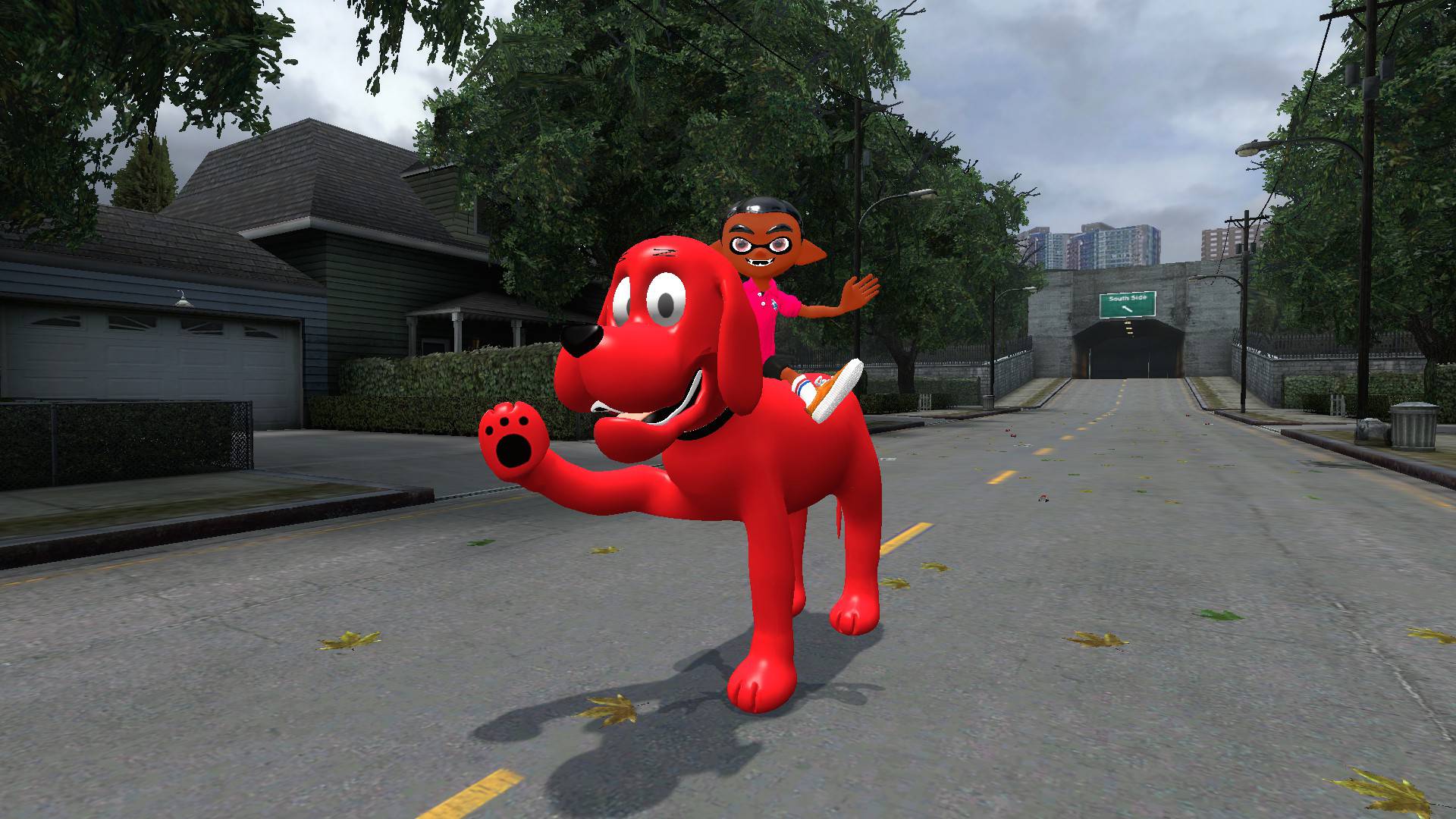 Cleffer Deviantart Me with Clifford The Big Red Dog by Masun1999 on DeviantArt