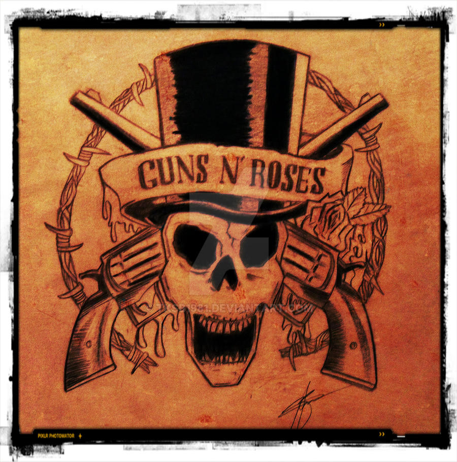 Guns R Roses Skull Guns N' Roses skull logo by tksb1981 on DeviantArt