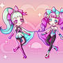 Minty and Grapey Magical Girls