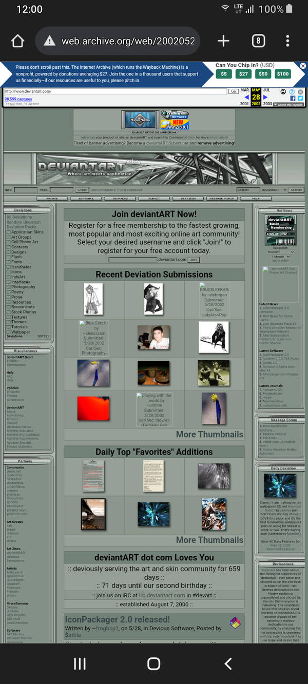 Wayback DeviantArt 28 May 2002 by dooldlevn on DeviantArt