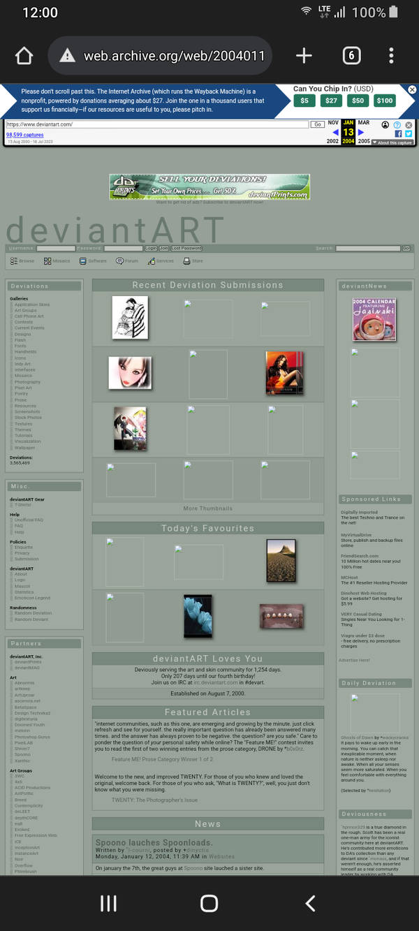 Wayback Deviantart 13 Jan 2004 by dooldlevn on DeviantArt