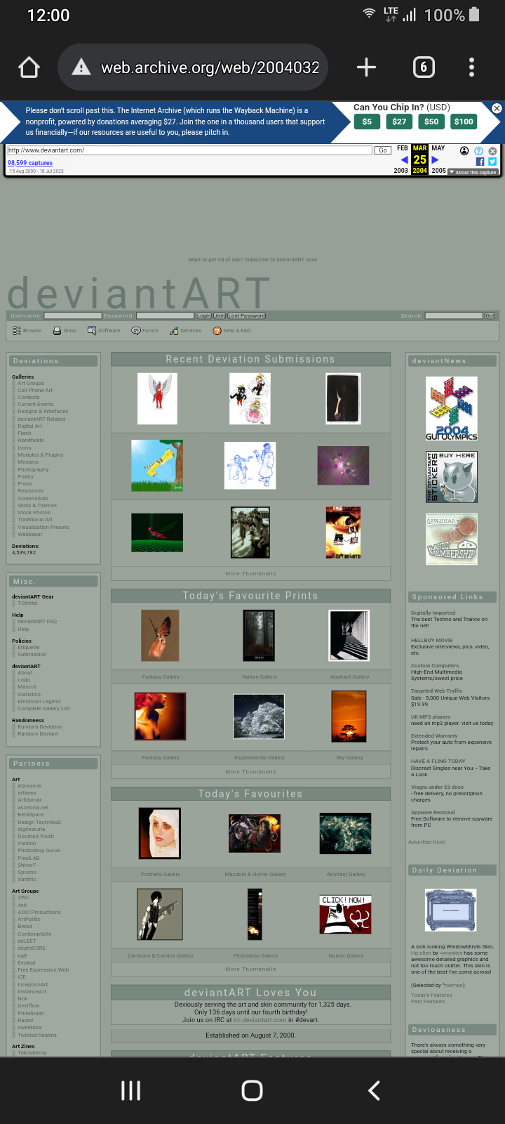Wayback Deviantart 25 Mar 2004 by dooldlevn on DeviantArt