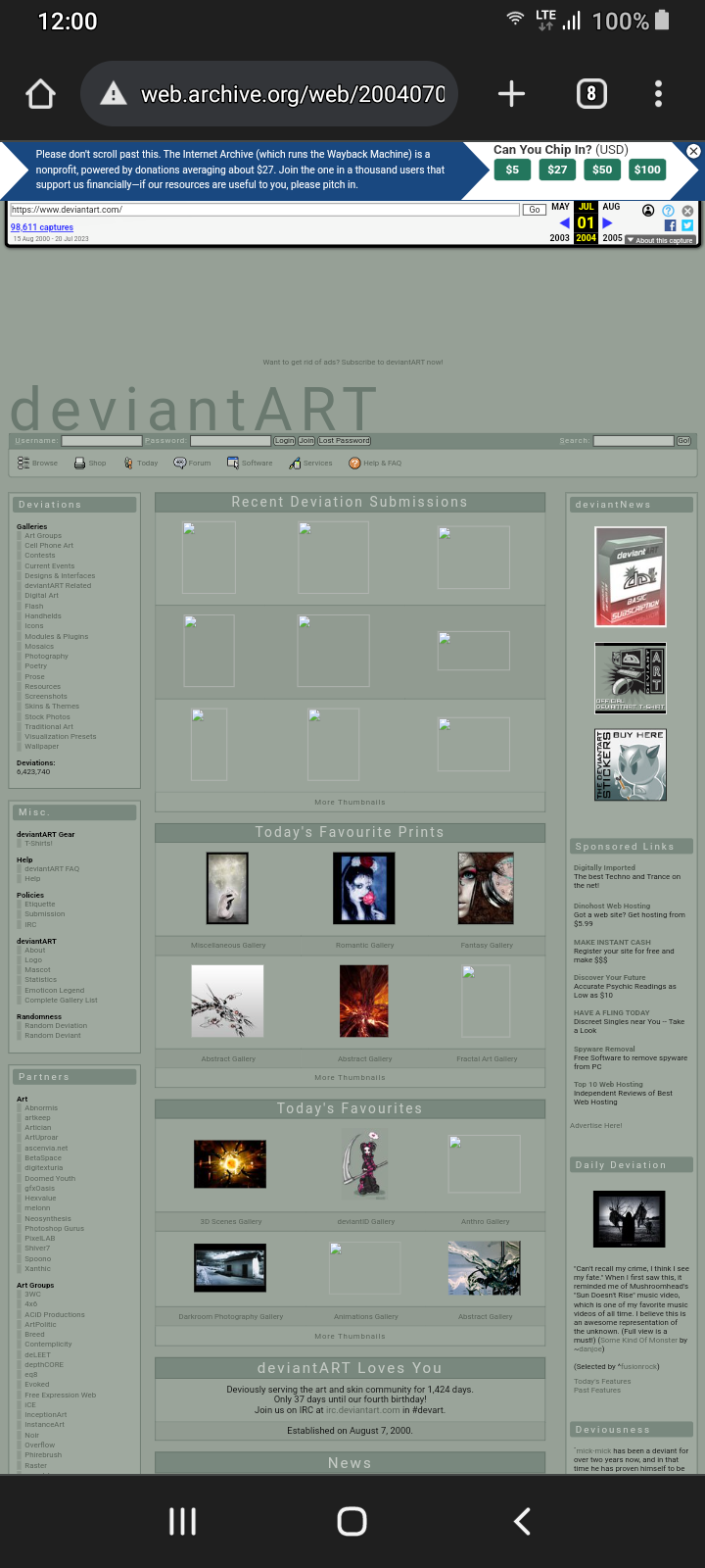 Wayback Deviantart 01 Jul 2004 by dooldlevn on DeviantArt