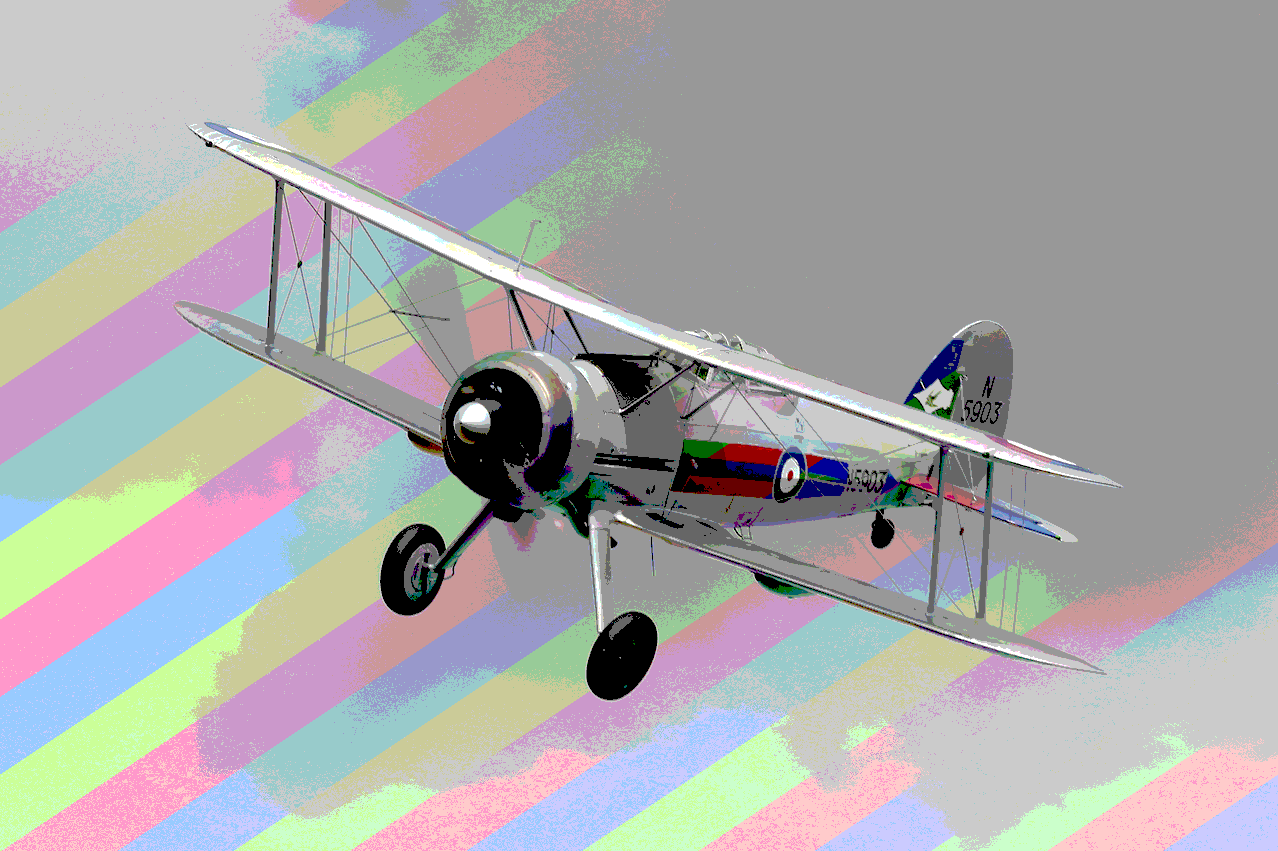 Gloster Gladiator hashing the sky