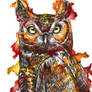 #86 Great Thoughtful Horned Owl