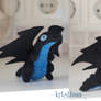 Needle Felted Little Dark Dragon