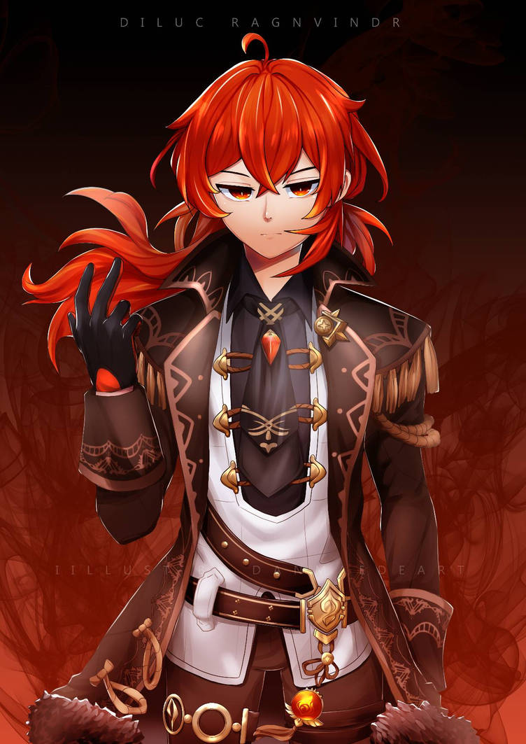 Diluc Ragnvindr by DanMaeDeArt on DeviantArt