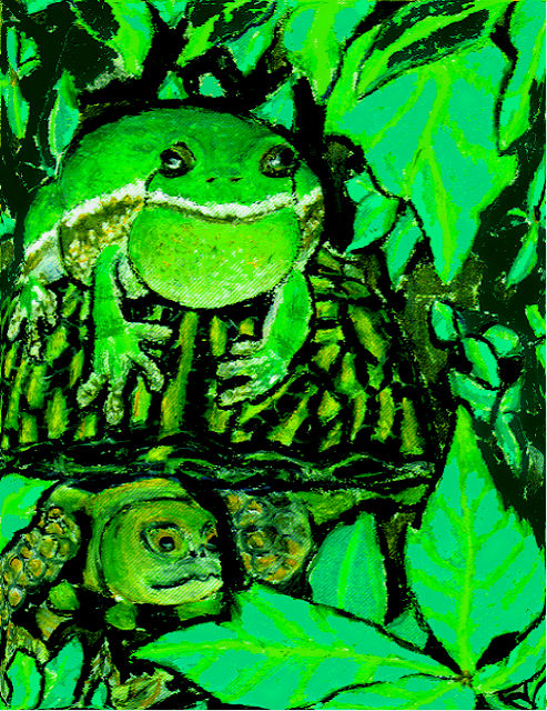 Turtle Frog Deviantart Frog and Turtle by Bodhijesse on DeviantArt