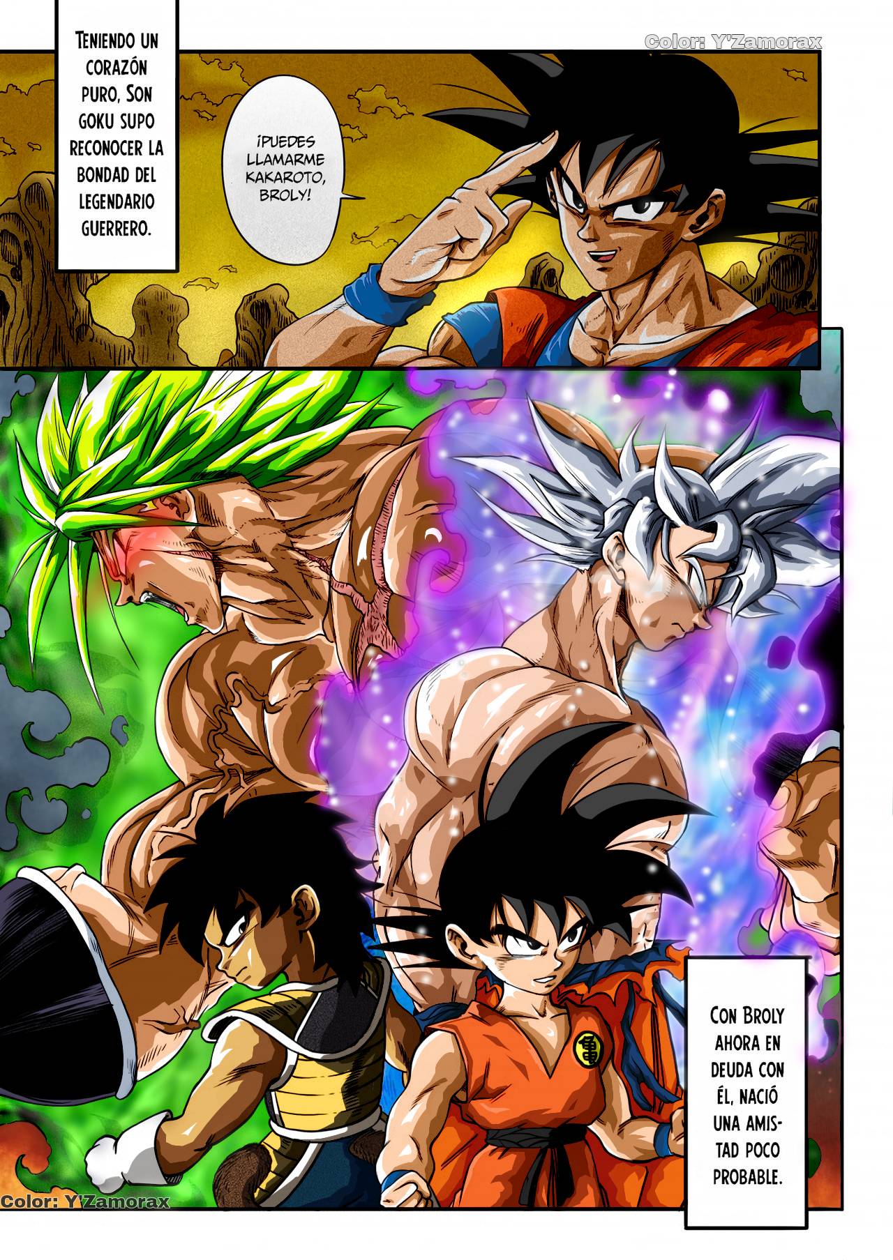 Broly and Son Goku (Kakarot) Dragon ball Kakumei by Yzamorax on