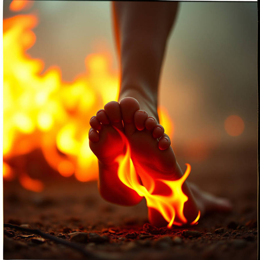 Fire Toes Hell fire soles male feet by IKickedSoManyInFace on DeviantArt