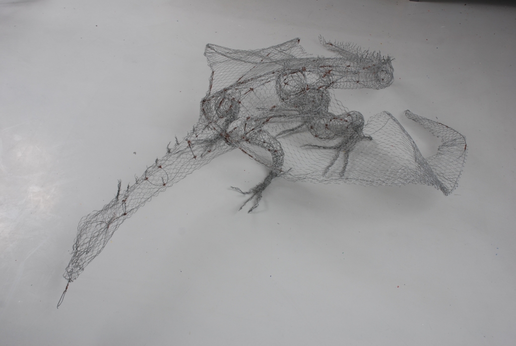 drgon wire sculpture veiw 2