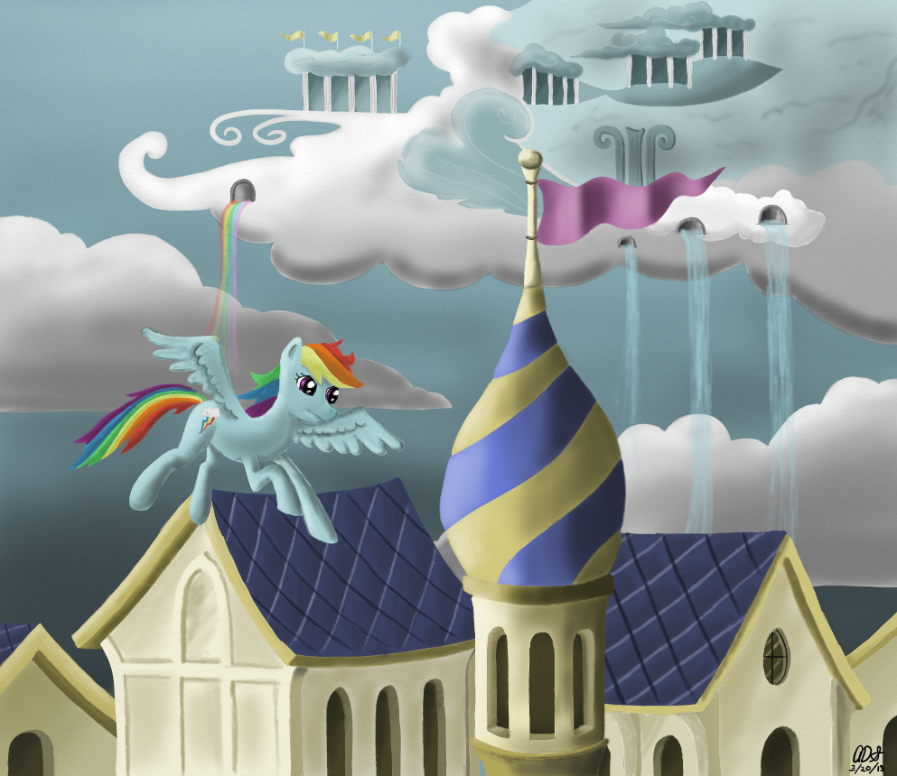 Rainbow Dash in flight