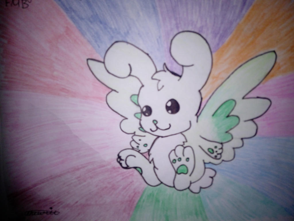 flying mint bunny by kpopstolemylife on DeviantArt