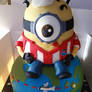 Minion On The World Cake