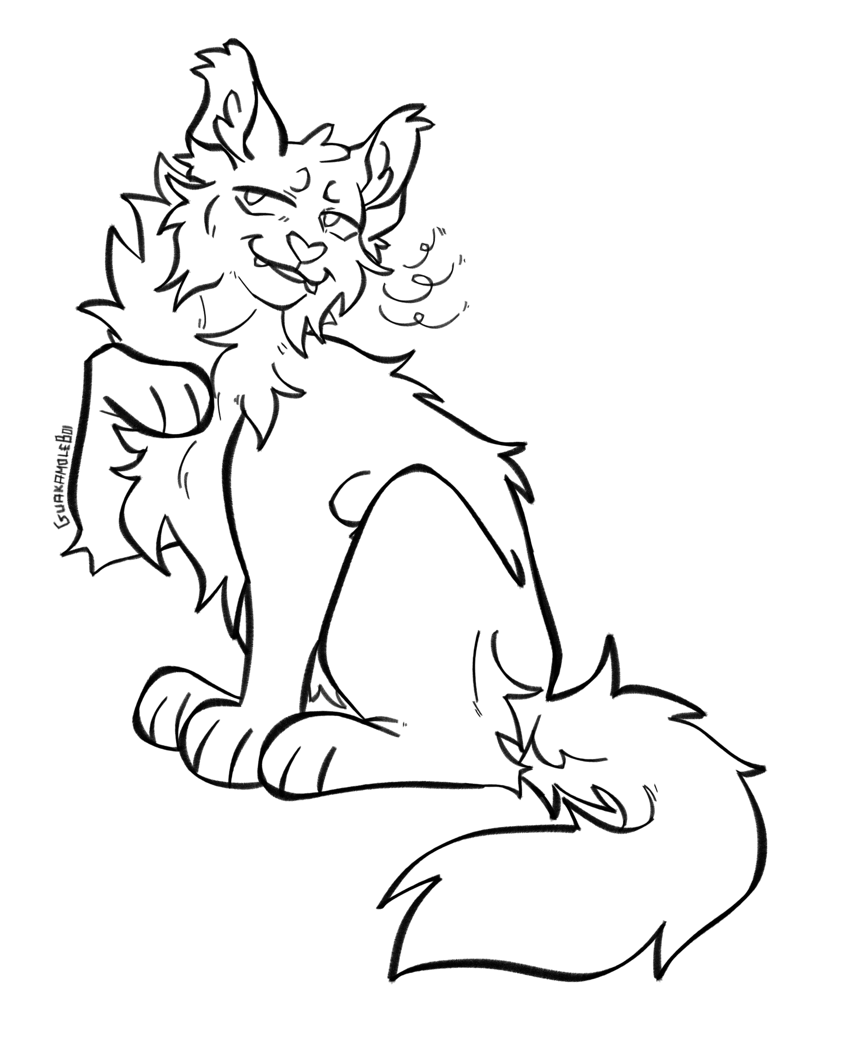 Sitting cat - F2U base by GuakamoleBoi on DeviantArt