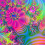 Colorful fractal flowers