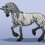 Blue Roan Zebra Unicorn Adoptable