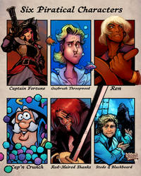 Six Piratical Characters