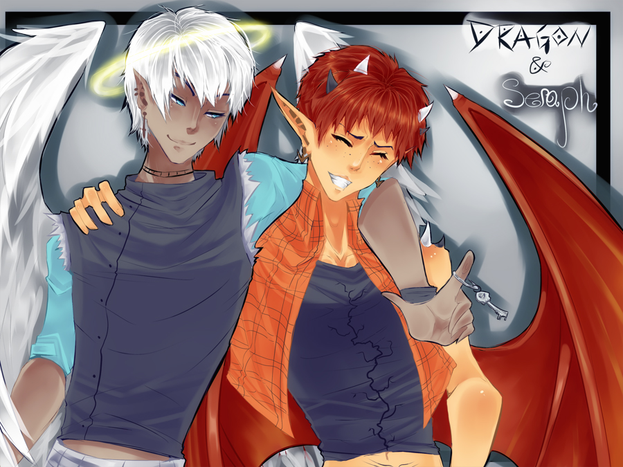 :OW: Dragon + Seraph by Nika-tan