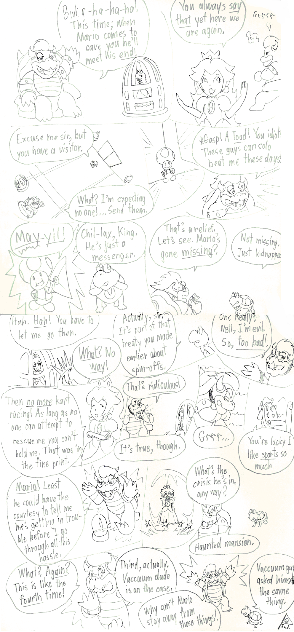 Luigi's Mansion 3 behind the scenes -sketch comic