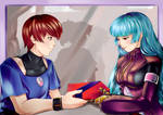 KOF fanfic.- Chris y Kula Diamond Valentine by EliVDraws