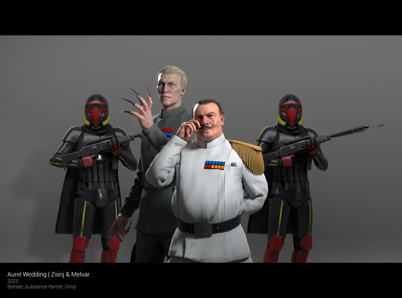 Zsinj Raptors The Warlord Zsinj with General Melvar and Raptors by XizerTheGrey on ...
