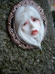 Art Doll Face cameo pendant 8a by Moniee