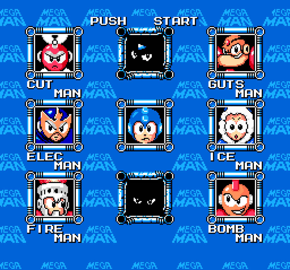 Mega Man 1 Stage Select by KoaPlay on DeviantArt