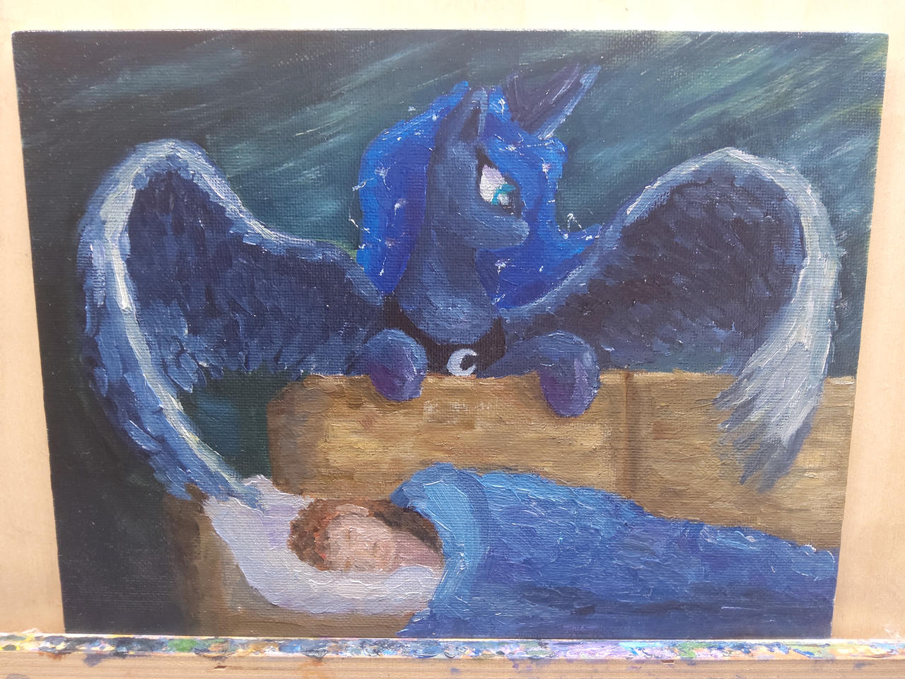 Dream keeper Luna oil on canvas