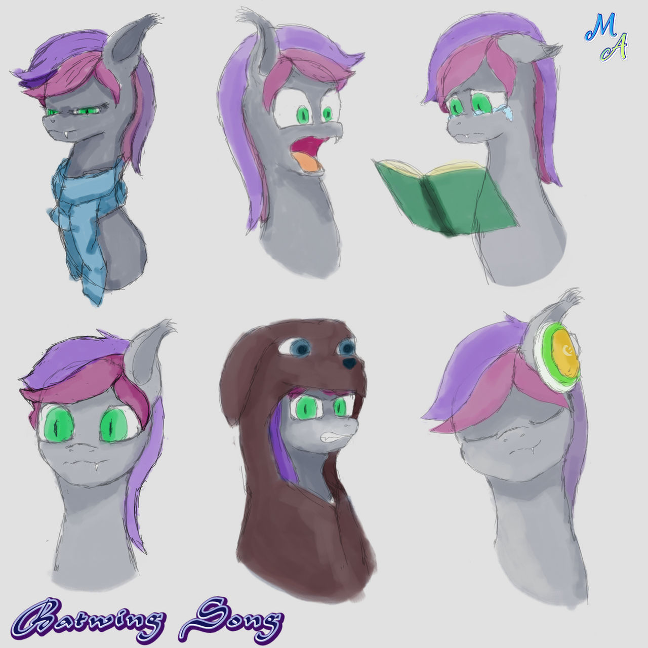 Quick sketches OC Batwing Song