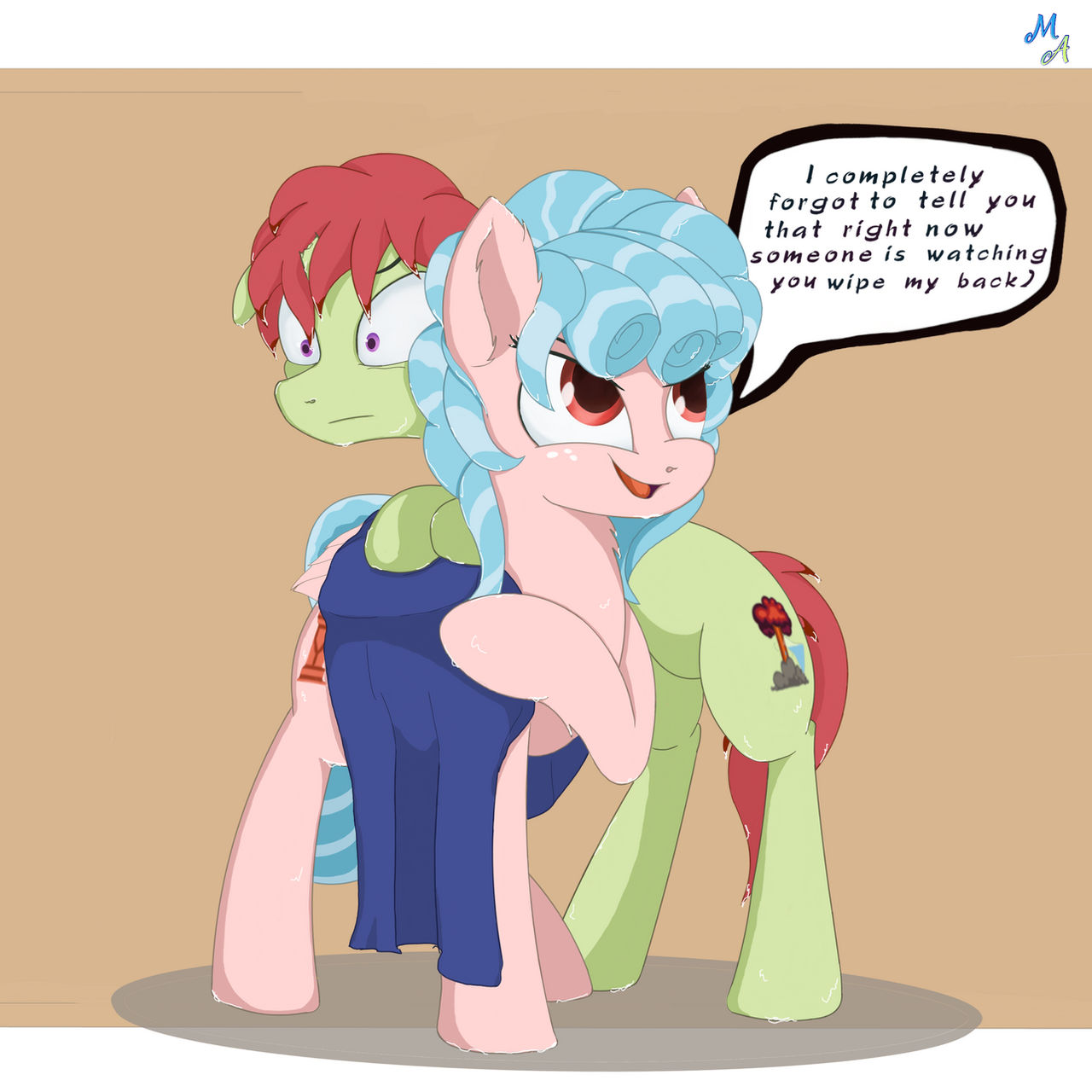 Conversation after a shower