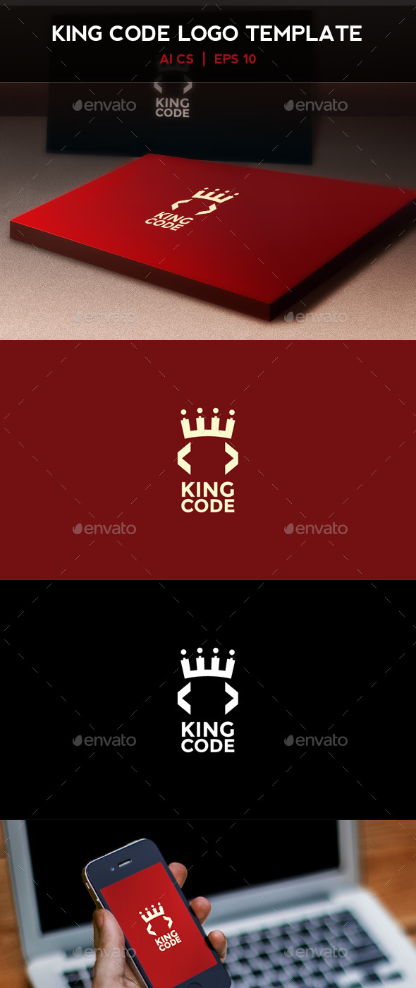 King Code Logo Template