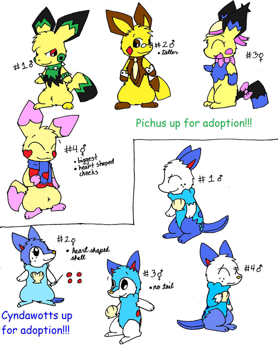 Pichu+ Cyndawatt Adopts- CLOSE