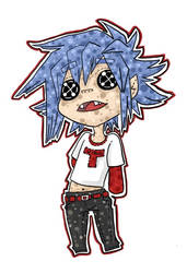 Art Trade: 2D Gorillaz by FlashBerryCrunch