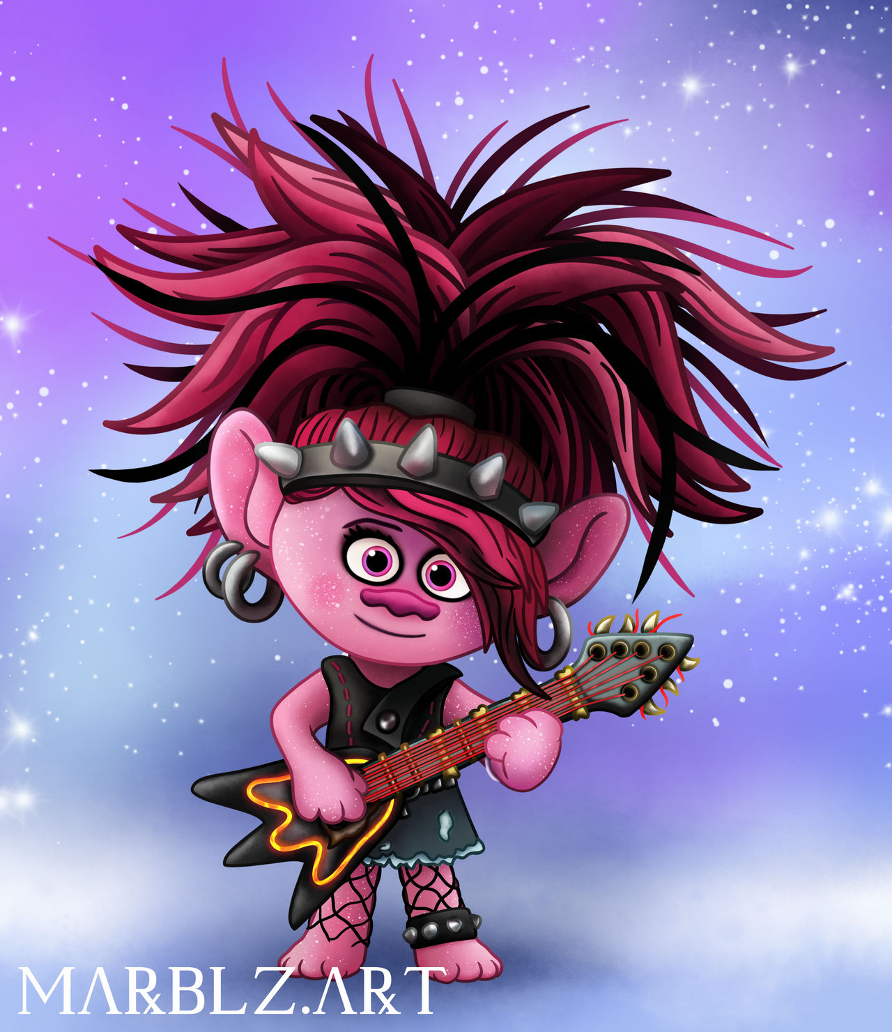 Princess Poppy Rocker Queen Poppy Hard Rock by Yuedrawz on DeviantArt